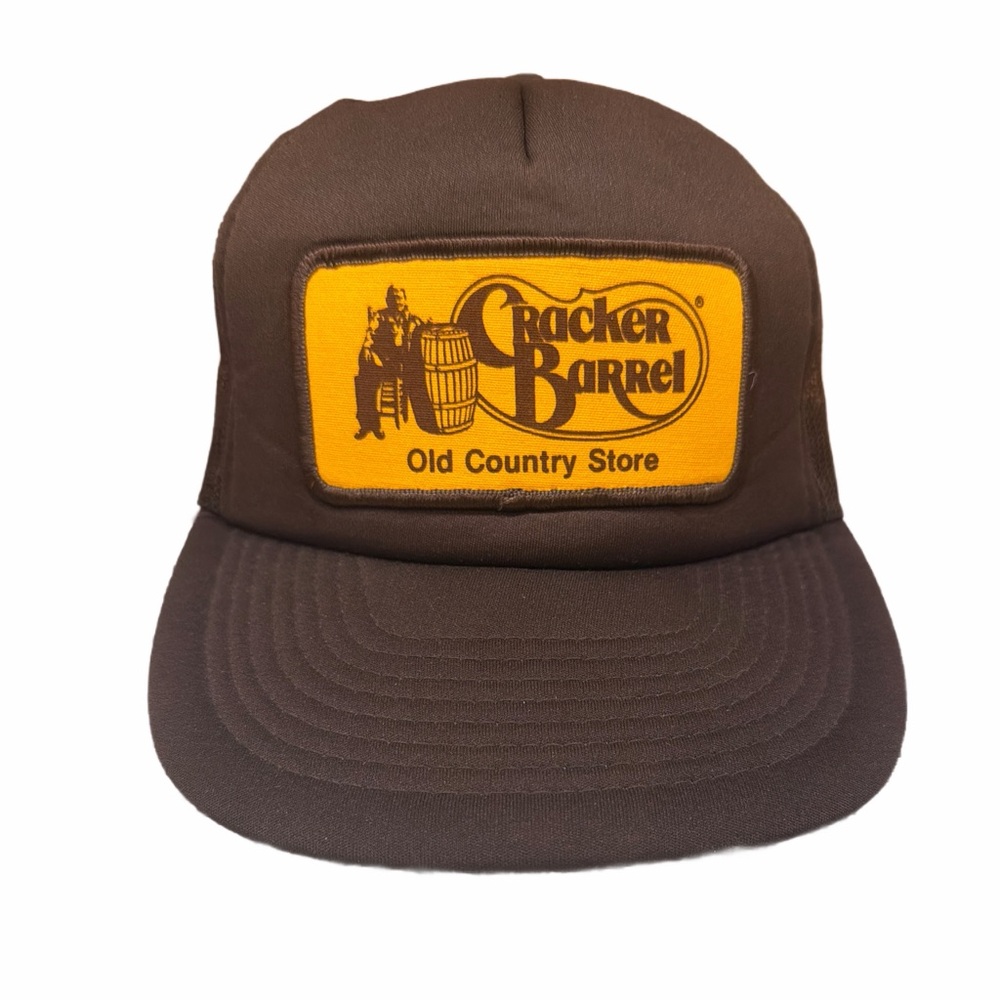 Cracker Barrel Brown Trucker Hat with Yellow Patch